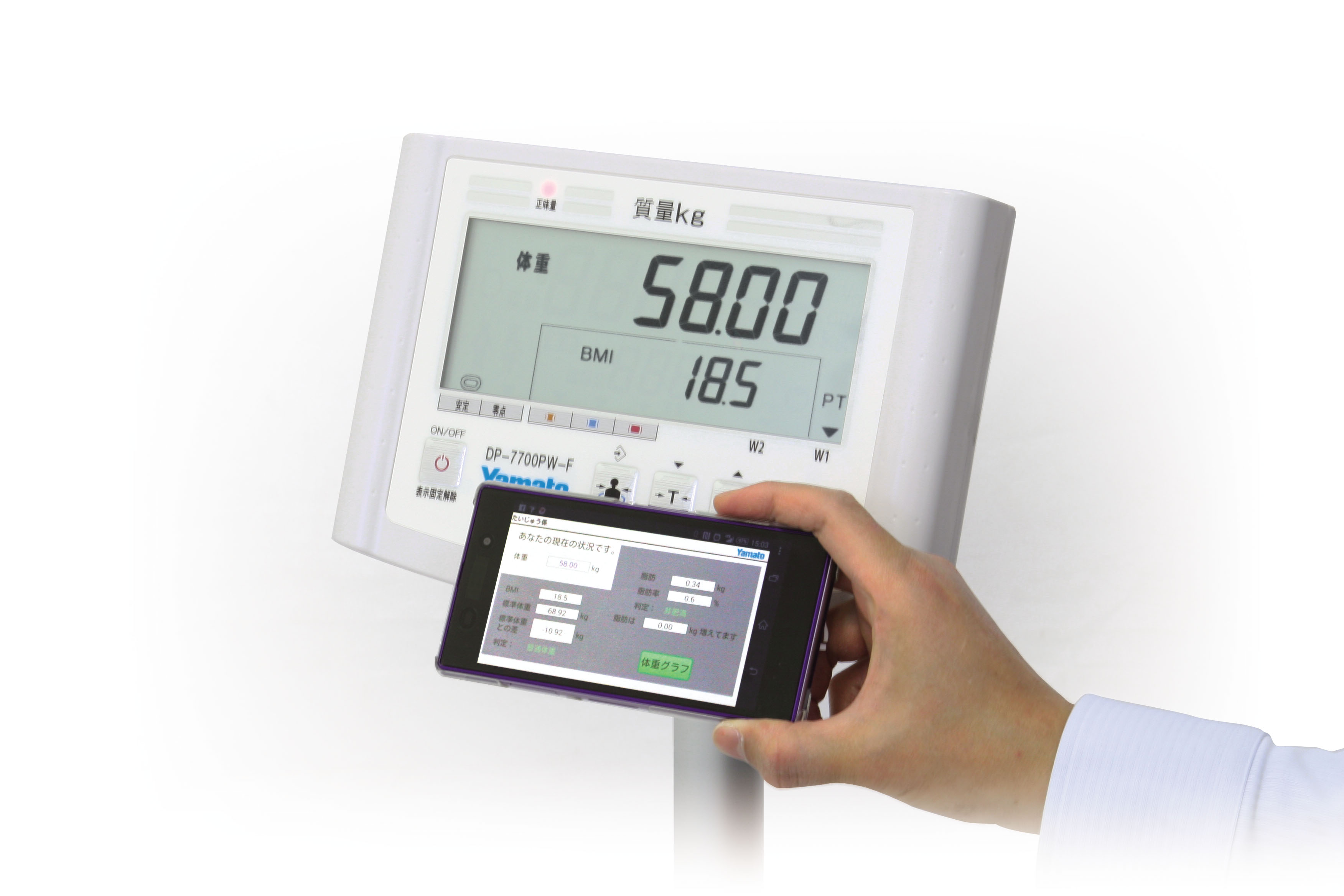 デジタル体重計 DP-7700PW-F（一体型）｜製品情報｜大和製衡株式会社 